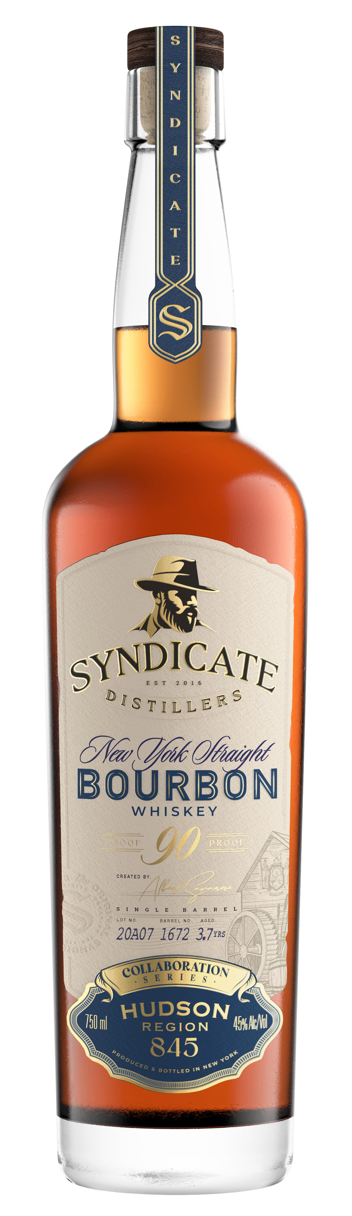 Syndicate Hudson Region 845 Collaboration NY Straight Bourbon Whiskey